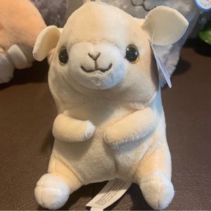 Nanco Belly Buddies Plush Mini 5" Stuffed Animal Lamb Soft Toy Tag Cream.